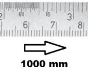 HORIZONTAL FLEXIBLE RULE CLASS II LEFT TO RIGHT 1000 MM SECTION 18x0,5 MM<BR>REF : RGH96-G21M0C0I0